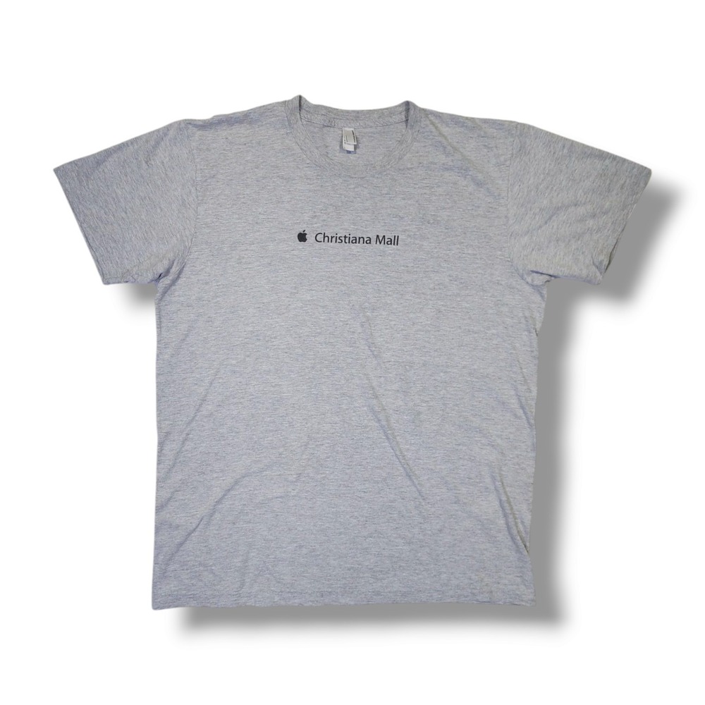 Vintage Apple Computers Christiana Mall Employee Trainer Gray T Shirt Men's L